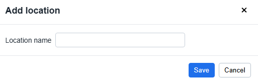 Add Location dialog
