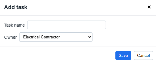 Add Task dialog