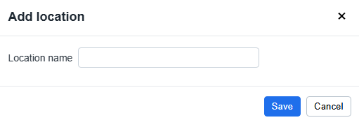 Add Location dialog